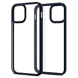 Spigen iPhone12 ケース iPhone12Pro ケース 6.1インチ MagSafe 対応 [ニューカラー] 背面 クリア 米軍MIL規格取得 耐衝撃 すり傷防止 ワイヤレス充電対応 アイフォン12 ケース アイフォン12プロケース ウルトラ・ハイブリッド ネイビー・ブルー ACS02251